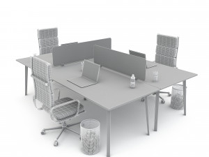 Office work and meeting table 07 3D Modelo 3D