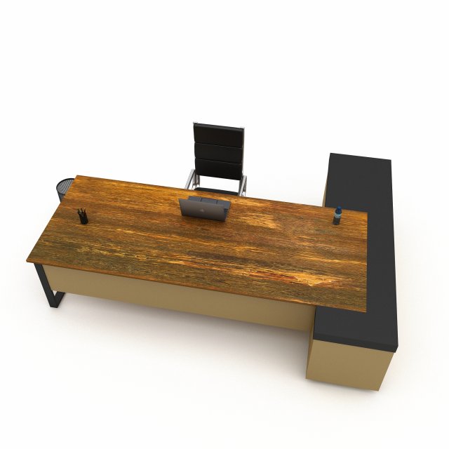 Office boss table 01 Modelo 3D .c4d .max .obj .3ds .fbx .stl .blend 