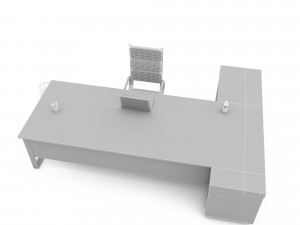 Office boss table 01 Modelo 3D