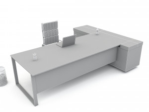 Office boss table 01 Modelo 3D