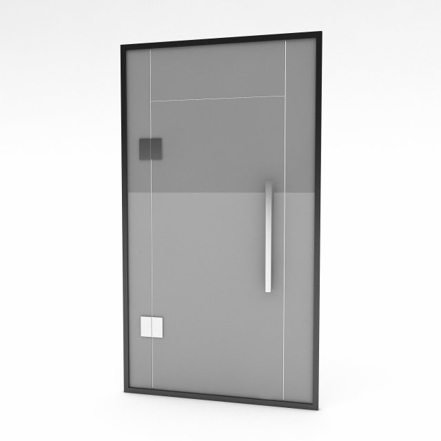 Office glass door 02 model Modelo 3D .c4d .max .obj .3ds .fbx .stl .blend 