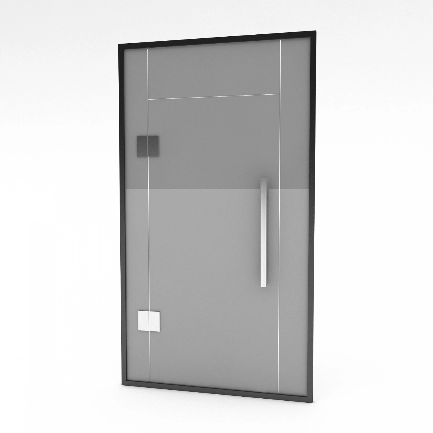 Office glass door 02 model 3D Model .c4d .max .obj .3ds .fbx .stl .blend 