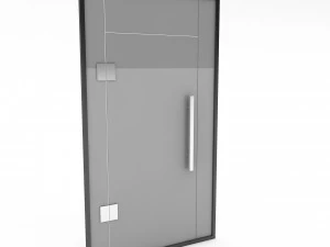 Office glass door 02 model 3D Model