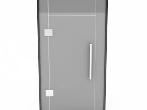 Office glass door 02 model 3D Model