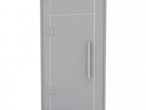 Office glass door 02 model 3D Model
