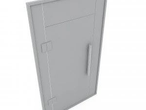 Office glass door 02 model 3D Model