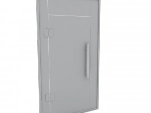 Office glass door 02 model 3D Model