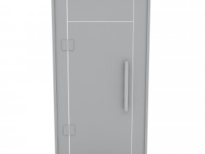 Office glass door 02 model Modelo 3D