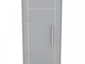 Office glass door 02 model 3D Model