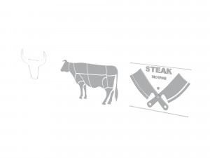 3D butcher and steakhouse signs 3D 모델