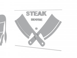 3D butcher and steakhouse signs 3D 모델