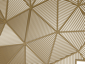 3D asymmetrical wooden ceiling model 3Dモデル