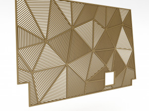 3D asymmetrical wooden ceiling model 3D Model