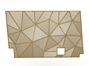 3D asymmetrical wooden ceiling model 3D Model