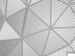 3D asymmetrical wooden ceiling model 3D Model