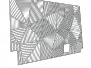 3D asymmetrical wooden ceiling model 3D Model