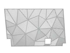 3D asymmetrical wooden ceiling model 3D Model