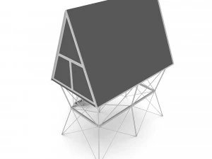 Tiny house and bungalow Low-poly 3D Model
