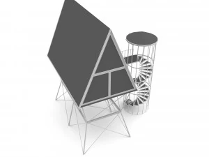 Tiny house and bungalow Low-poly 3D Model