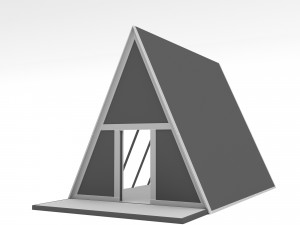 Tiny house and bungalow 02 Low-poly 3D 모델