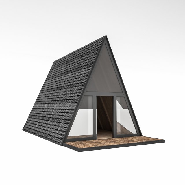 Tiny house and bungalow 02 Low-poly 3D 모델 .c4d .max .obj .3ds .fbx .stl .blend 