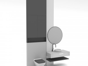 The modern toilet sink Low-poly 3D 모델