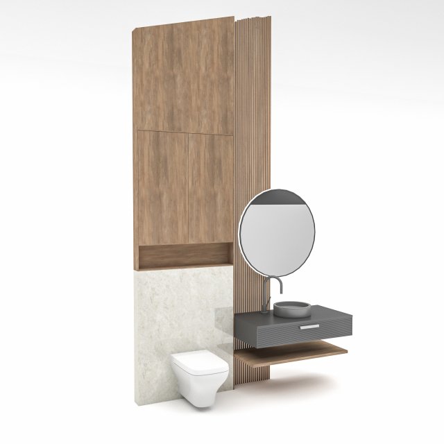 The modern toilet sink Low-poly 3D 모델 .c4d .max .obj .3ds .fbx .stl .blend 