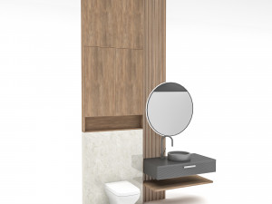 The modern toilet sink Low-poly 3Dモデル