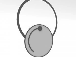 एक आधुनिक सजावटी दीवार दर्पण लो-पॉली 3D मॉडल