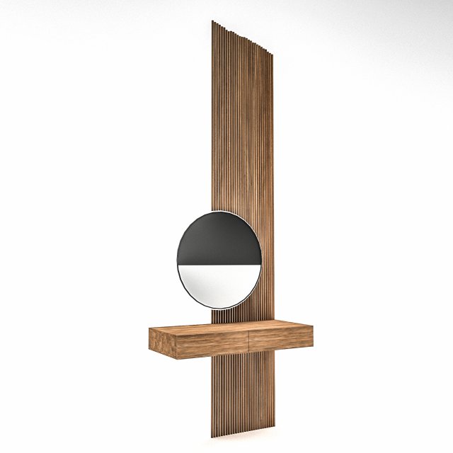 The modern decorative bathroom mirror and sink Low-poly 3D 模型 .c4d .max .obj .3ds .fbx .stl .blend 