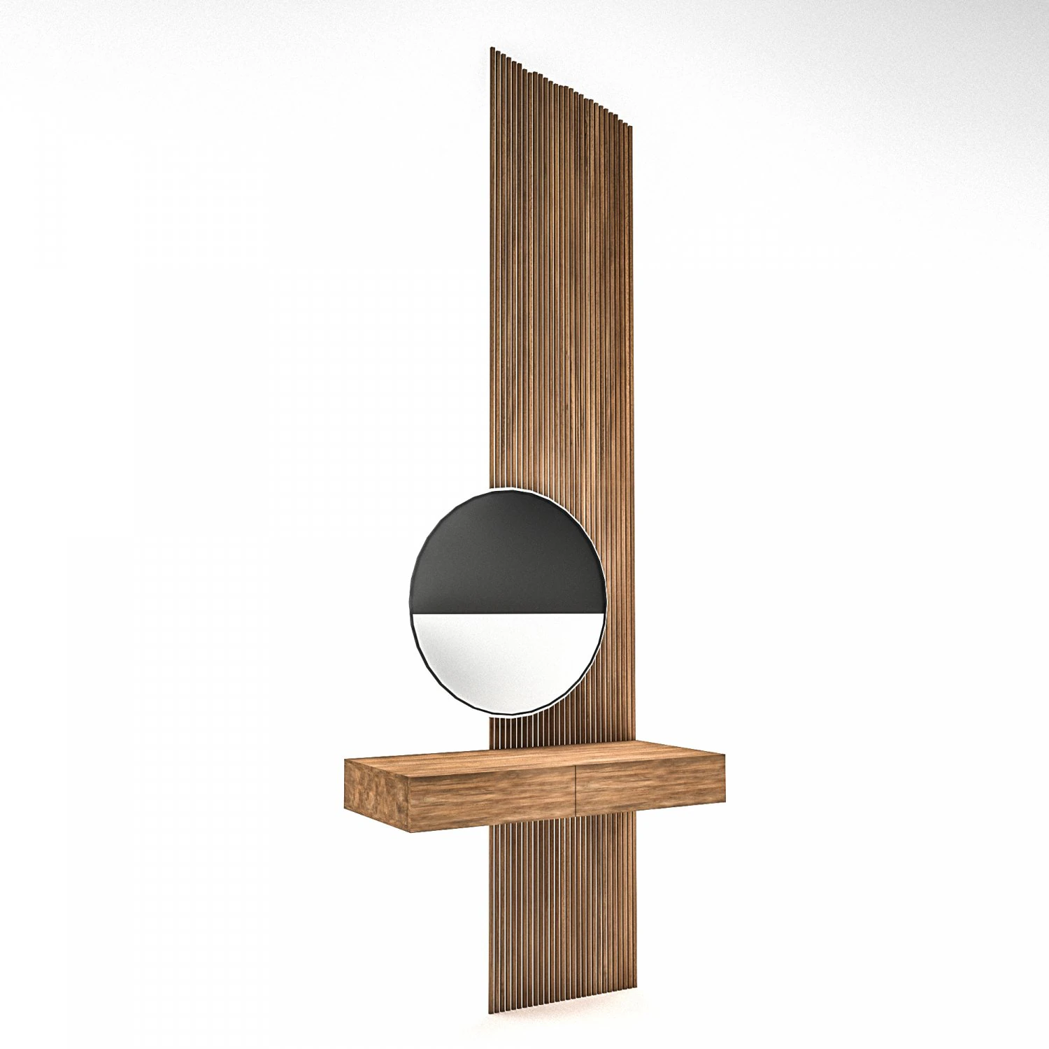 The modern decorative bathroom mirror and sink Low-poly 3D Model .c4d .max .obj .3ds .fbx .stl .blend 