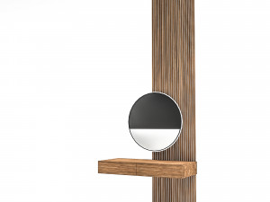The modern decorative bathroom mirror and sink Low-poly 3D 模型