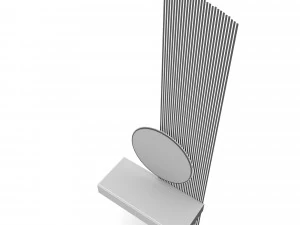 The modern decorative bathroom mirror and sink Low-poly 3D Model