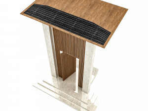 The modern villa door Low-poly Modello 3D
