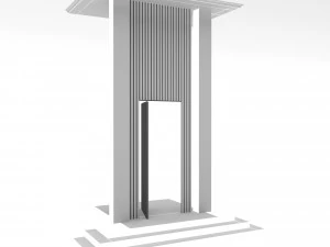 The modern villa door Low-poly 3D Model