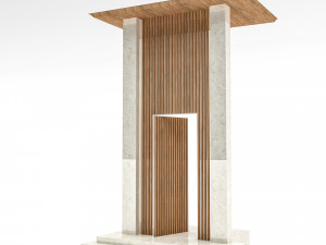 The modern villa door Low-poly Modello 3D