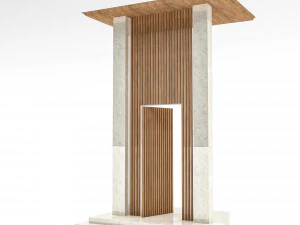 The modern villa door Low-poly 3D Model