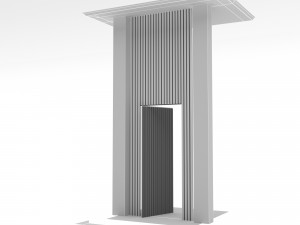 The modern villa door Low-poly Modello 3D