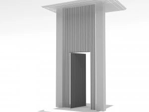 The modern villa door Low-poly 3D Model