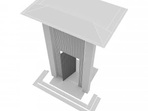 The modern villa door Low-poly 3D Model