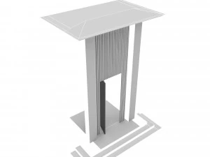 The modern villa door Low-poly 3D Model