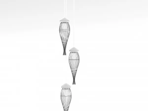 Loft hanging lamps 3D Model