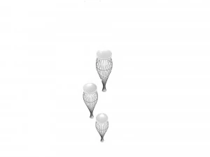 Loft hanging lamps 3D Model