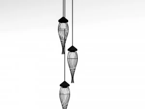 Loft hanging lamps 3D Model