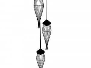 Loft hanging lamps 3D Model