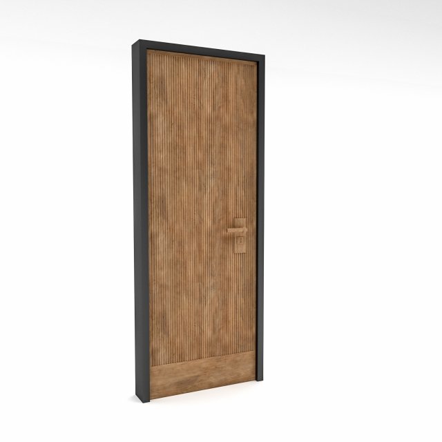 A modern wooden door Low-poly 3D-Modell .c4d .max .obj .3ds .fbx .stl .blend 