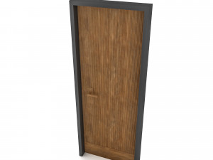 A modern wooden door Low-poly 3D-Modell