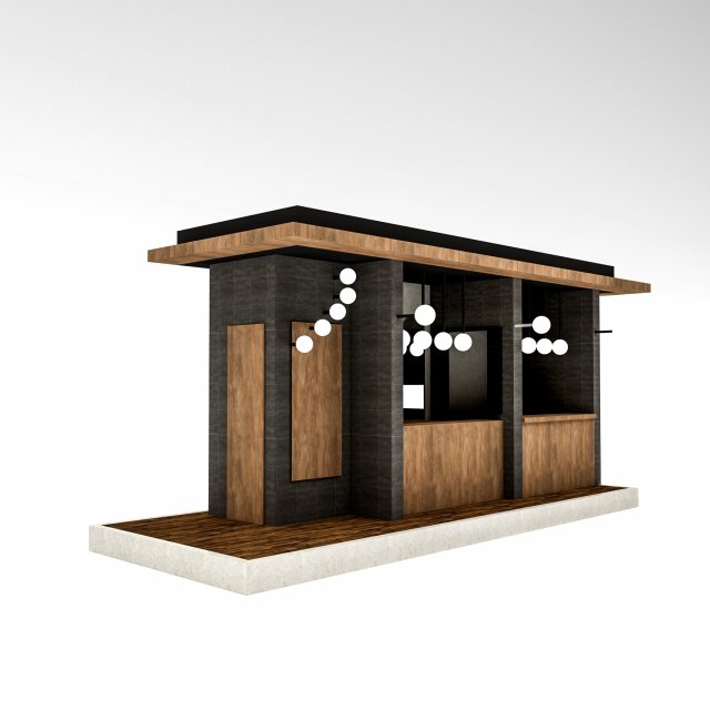 The modern garden bar Low-poly 3D 모델 .c4d .max .obj .3ds .fbx .stl .blend 