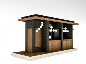The modern garden bar Low-poly 3D 모델