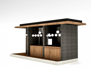 The modern garden bar Low-poly 3D 모델